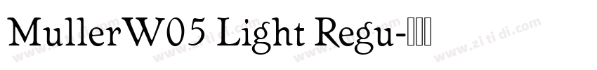 MullerW05 Light Regu字体转换